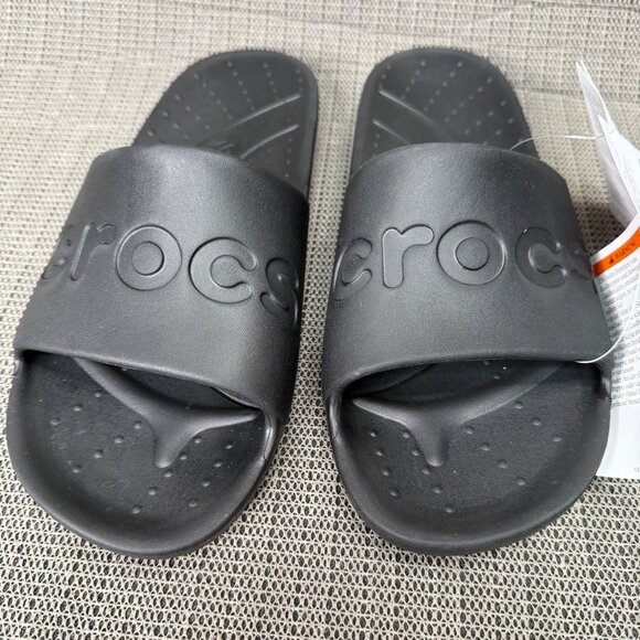 Crocs Slide Sandals Black M6/W8 Lightweight Comfort Footwear - Picture 2 of 6